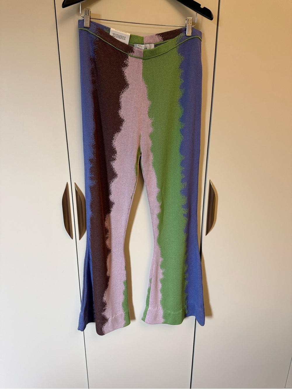 House of Sunny She's Electric Pants Multi Color Festival Concert Pants Size 10 - Picture 3 of 7